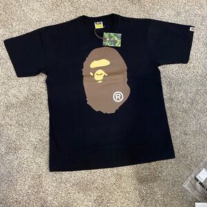 A Bathing Ape Big Head Bape Black/Brown Bape Tee Brand New Size XL